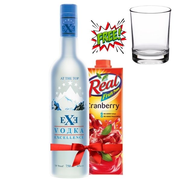 Combo Exe Vodka and Cranberry Juice